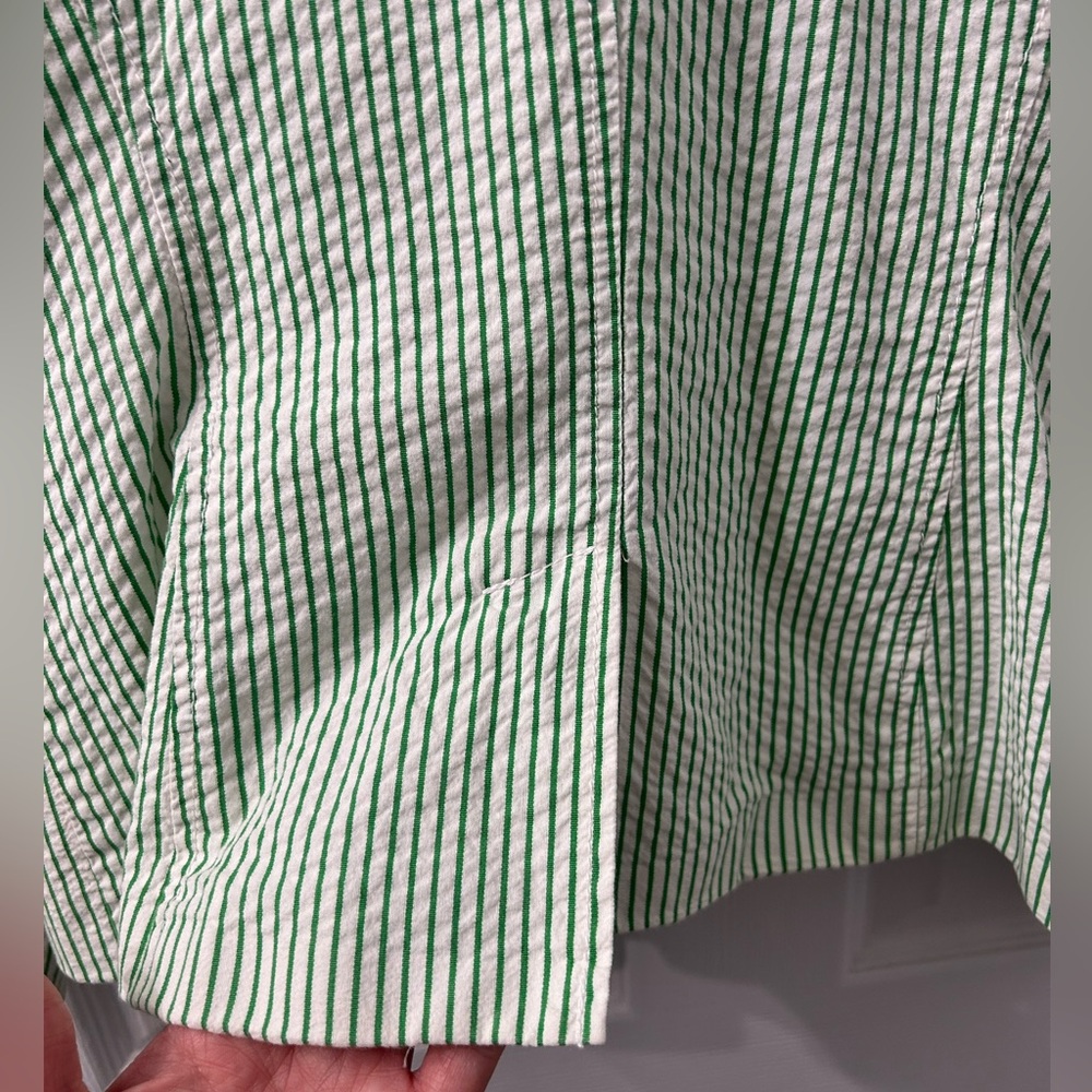 TOMMY HILFIGER Women’s Striped Seersucker Fitted Blazer size M - Picture 6 of 14